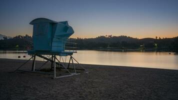 amanecer a pudín de piedra lago foto