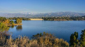 Dawn at Puddingstone Lake photo