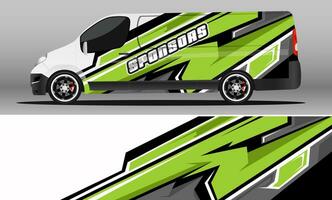 Car decal wrap design vector. abstract stripe racing for livery, vehicle, van car, truck. vector