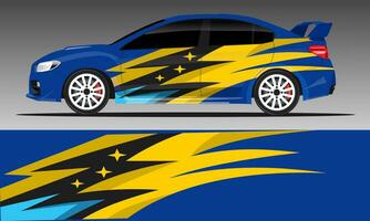 Car decal wrap design vector. abstract stripe racing  for livery, vehicle, rally, race, car. vector