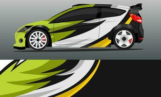 Car decal wrap design vector. abstract stripe racing  for livery, vehicle, rally, race, car. vector