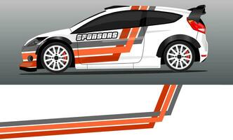 Car decal wrap design vector. abstract stripe racing  for livery, vehicle, rally, race, car. vector