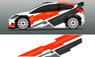 Car decal wrap design vector. abstract stripe racing  for livery, vehicle, rally, race, car. vector