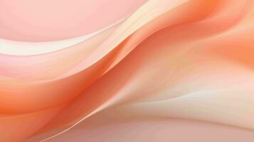 AI generated Simple Peach blossom color wavy abstract background photo