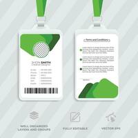 Business ID card Abstract ID badge template with picture Abstract ID card template concept vector