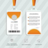 Business ID card Abstract ID badge template with picture Abstract ID card template concept vector