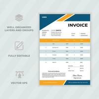 Invoice minimal design template,modern and professional minimal business invoice template vector,Minimal Corporate Business Invoice design vector