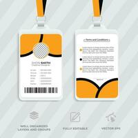 Business ID card Abstract ID badge template with picture Abstract ID card template concept vector