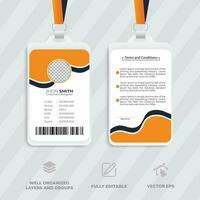 Business ID card Abstract ID badge template with picture Abstract ID card template concept vector