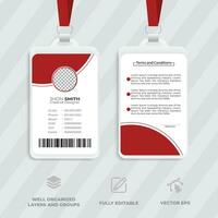 Business ID card Abstract ID badge template with picture Abstract ID card template concept vector