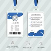 Business ID card Abstract ID badge template with picture Abstract ID card template concept vector