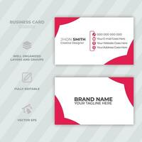 Professional business card template Modern and clean business card template Clean style modern business card template vector