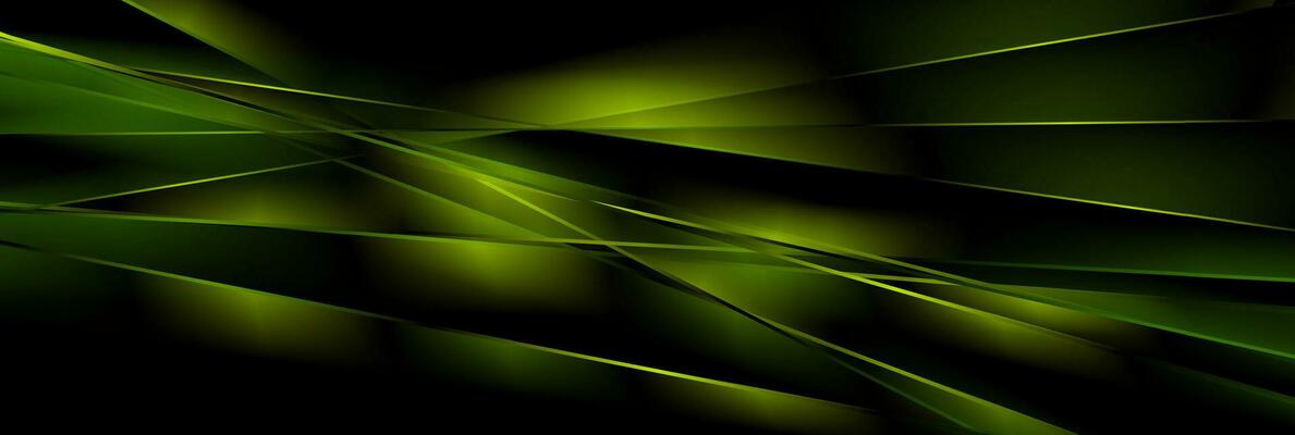 Green glowing shiny lines abstract background