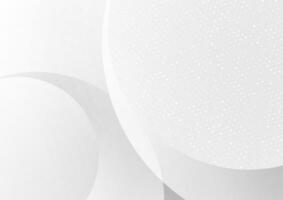 Abstract geometric background with grey circles and particles vector
