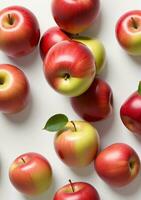 Apples Isolated On A White Background. AI Generated photo