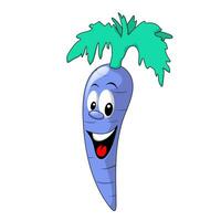 cute cartoon carrot flat character. Modern illustration with cute comics characters. Hand drawn doodles of comic characters. Set in modern cartoon style. vector