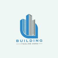 builhing logo design vector