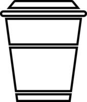 Coffee and Tea Related cup icon in line. isolated on transparent background A cup of hot caffeine drink Coffee paper plastic container cold drink, juice, tea, cocoa and other. vector for apps website