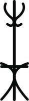 coat stand icon in flat. isolated on transparent background hanger in lobby or hallway. Item of furniture to hung coat. Interior of room in house or cloakroom in cafe. vector for apps and website
