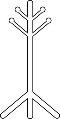 coat stand icon in line. isolated on transparent background hanger in lobby or hallway. Item of furniture to hung coat. Interior of room in house or cloakroom in cafe. vector for apps and website