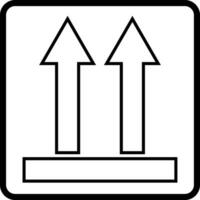 upward arrow symbol in line style icons with frame. Isolated on transparent background .cardboard boxes or packaging of goods such as warning signs logotype vector for apps and website