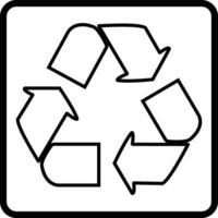 recycle symbol in line style icons with frame. Isolated on transparent background .cardboard boxes or packaging of goods such as warning signs logotype vector for apps and website