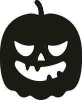 gracioso Víspera de Todos los Santos calabaza cara icono plano estilo de miedo cara aislado transparente antecedentes Jack linterna calabaza sonriente modelo para Víspera de Todos los Santos saludo tarjeta póster folleto o volantes. vector aplicaciones sitio web