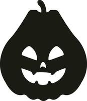 Funny Halloween pumpkin face icon flat style Scary face isolated transparent background Jack lantern pumpkin smiling Template for Halloween greeting card poster brochure or flyer. Vector apps website