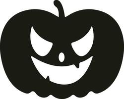 gracioso Víspera de Todos los Santos calabaza cara icono plano estilo de miedo cara aislado transparente antecedentes Jack linterna calabaza sonriente modelo para Víspera de Todos los Santos saludo tarjeta póster folleto o volantes. vector aplicaciones sitio web