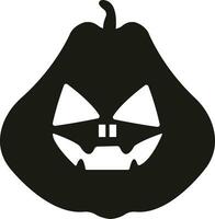 gracioso Víspera de Todos los Santos calabaza cara icono plano estilo de miedo cara aislado transparente antecedentes Jack linterna calabaza sonriente modelo para Víspera de Todos los Santos saludo tarjeta póster folleto o volantes. vector aplicaciones sitio web