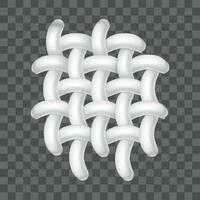 Vector rope knot realistic vector template isolated