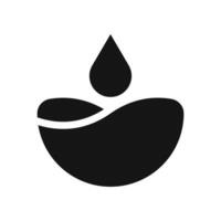 Vector water drop logo template on white