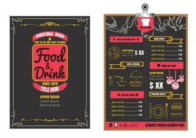 Fast Food Restaurant Vector Menu Template