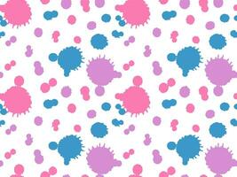 Seamless pattern of drops , splashes of multicolored ink on a white background vector