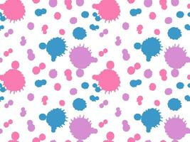 Seamless pattern of drops , splashes of multicolored ink on a white background vector