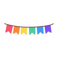 LGBT flag isolated on white background. LGBTQ. Symbol of the LGBT pride community. LGBT pride or Rainbow in various shapes design. LGBT flag or Rainbow flag. Vector illustration.