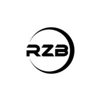 rzb letra logo diseño, inspiración para un único identidad. moderno elegancia y creativo diseño. filigrana tu éxito con el sorprendentes esta logo. vector