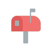 mail box icon flat style vector