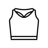 sport bra icon line style vector