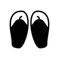 slipper icon solid style vector