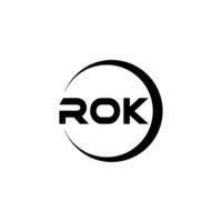 ROK Letter Logo Design, Inspiration for a Unique Identity. Modern Elegance and Creative Design. Watermark Your Success with the Striking this Logo. vector