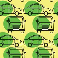 pattern background with vehicle icons Vector illustration