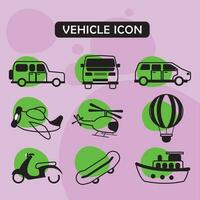 Set of different vehicle icons Vector illustration