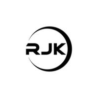 rjk letra logo diseño, inspiración para un único identidad. moderno elegancia y creativo diseño. filigrana tu éxito con el sorprendentes esta logo. vector