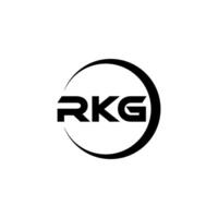 rkg letra logo diseño, inspiración para un único identidad. moderno elegancia y creativo diseño. filigrana tu éxito con el sorprendentes esta logo. vector