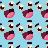 pattern background with facial expression Vector illustration