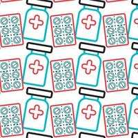 Medical pills icon pattern background Vector illustration