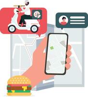 Food ordering and delivery vector