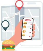 Food ordering and delivery vector