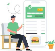 Online Food Ordering Concepts vector